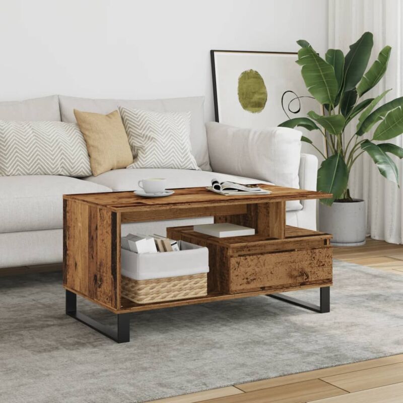 foto del prodotto vidaxl tavolino da salotto legno antico 90x49x45 cm legno multistrato