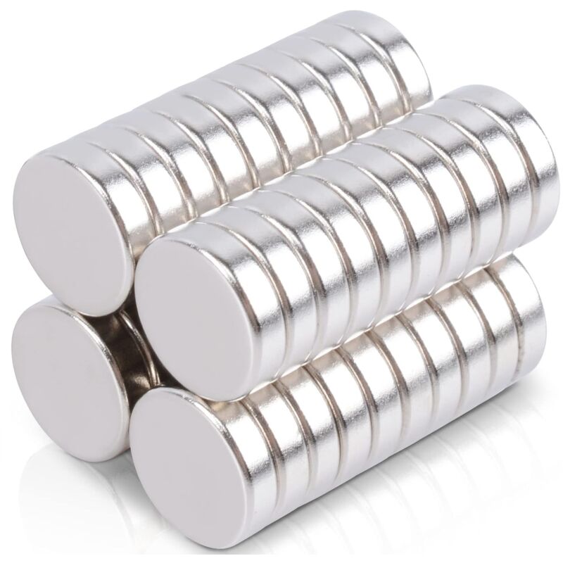 foto del prodotto magneti al neodimio 40 pezzi piccoli 12mm3mm magneti forti magneti per lavagna magnetica, frigorifero, lavagna