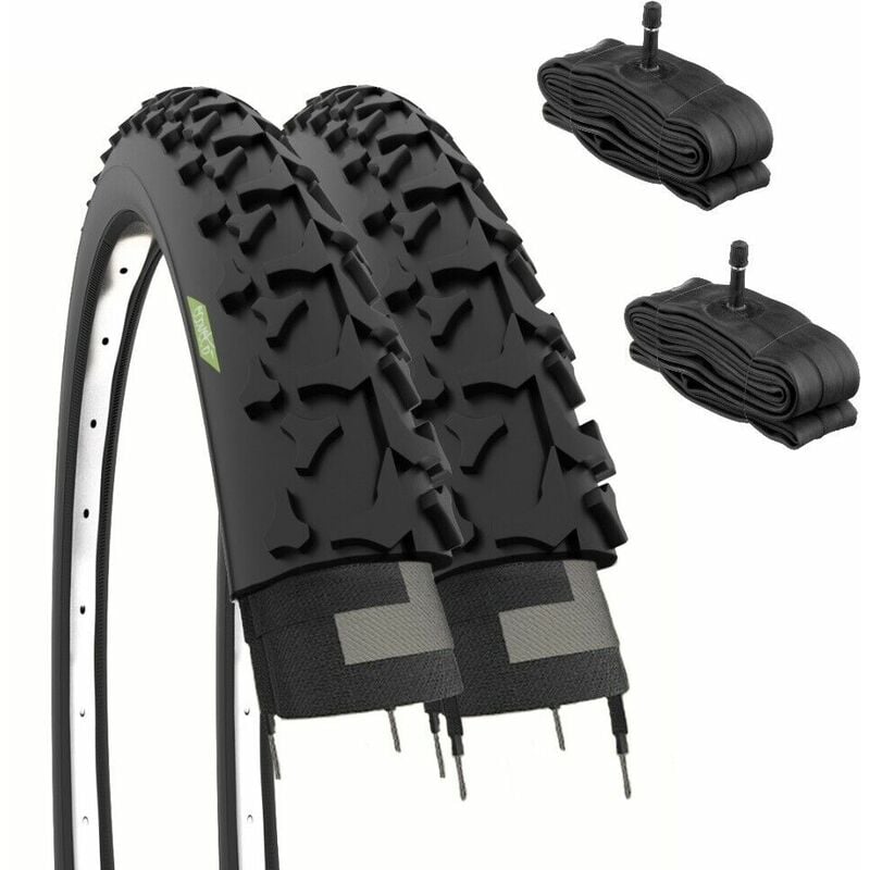 foto del prodotto 2 copertoni 26 x 1.90 camere america gomme bici 26 mtb mountain bike adulto