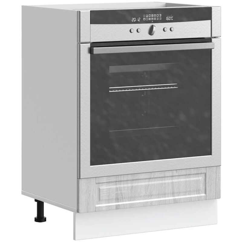 foto del prodotto armadio per forno porto grigio sonoma in legno multistrato vidaxl