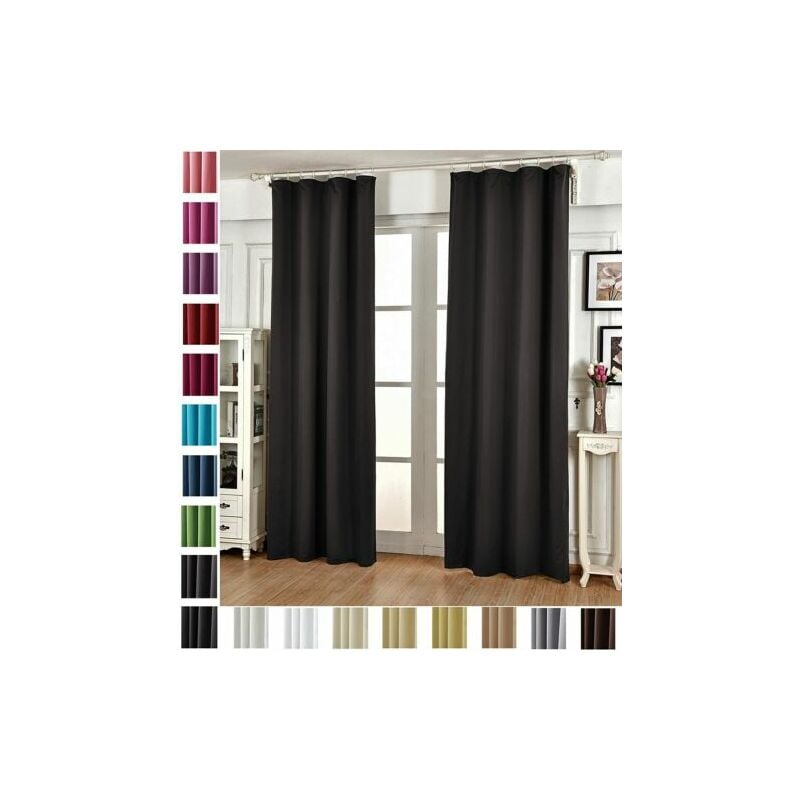 foto del prodotto woltu tenda oscurante con occhielli tende drappeggi opache finestra 135 x 245 cm 1x antracite ,tenda senza cinghie