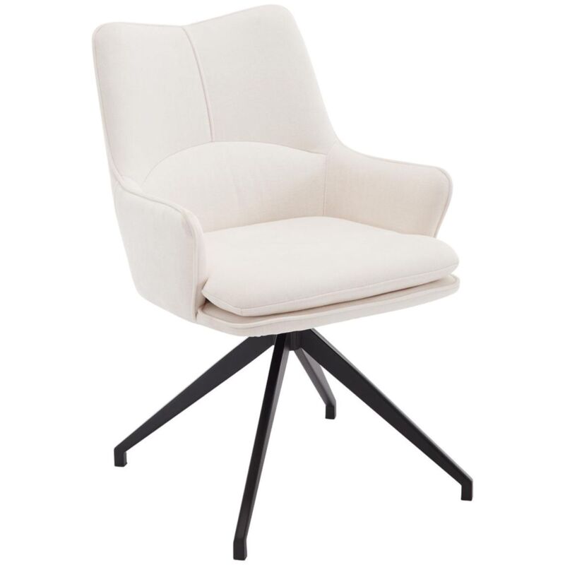 foto del prodotto poltrona salotto girevole sedia da scrivania in tsssuto poltroncina imbottita poltroncina girevole iregolabile per camera da letto, beige