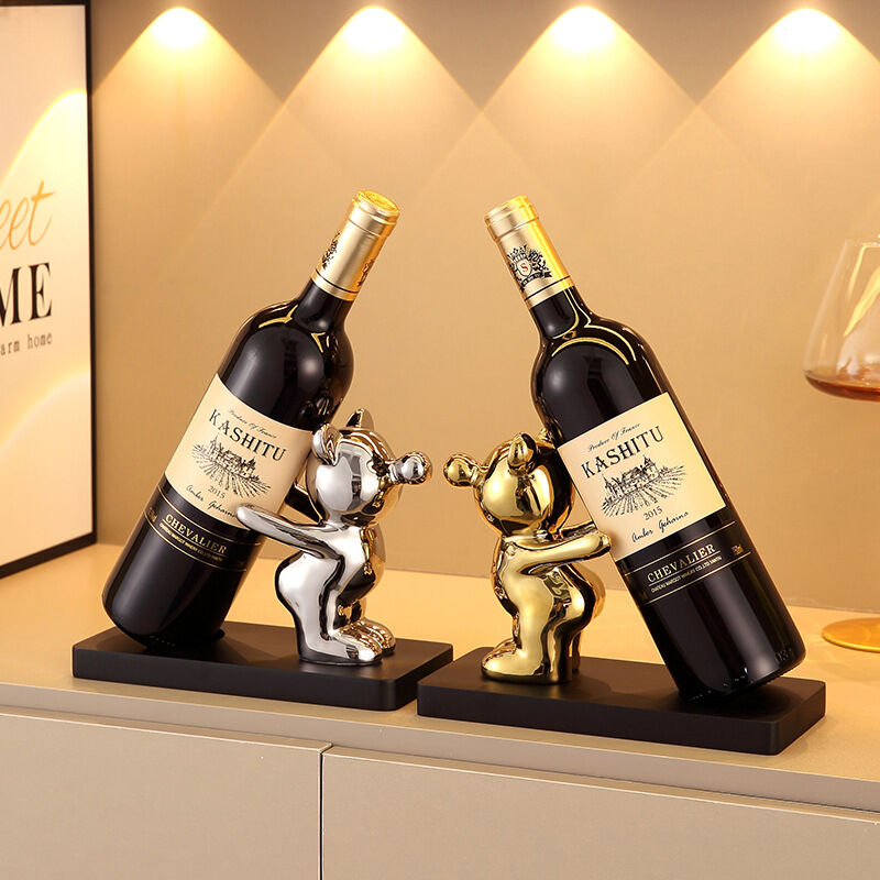 foto del prodotto xvx gli ornamenti in ceramica per portabottiglie per vino rosso portano decorazioni di lusso per l armadietto del vino, luce di lusso, soggiorno,