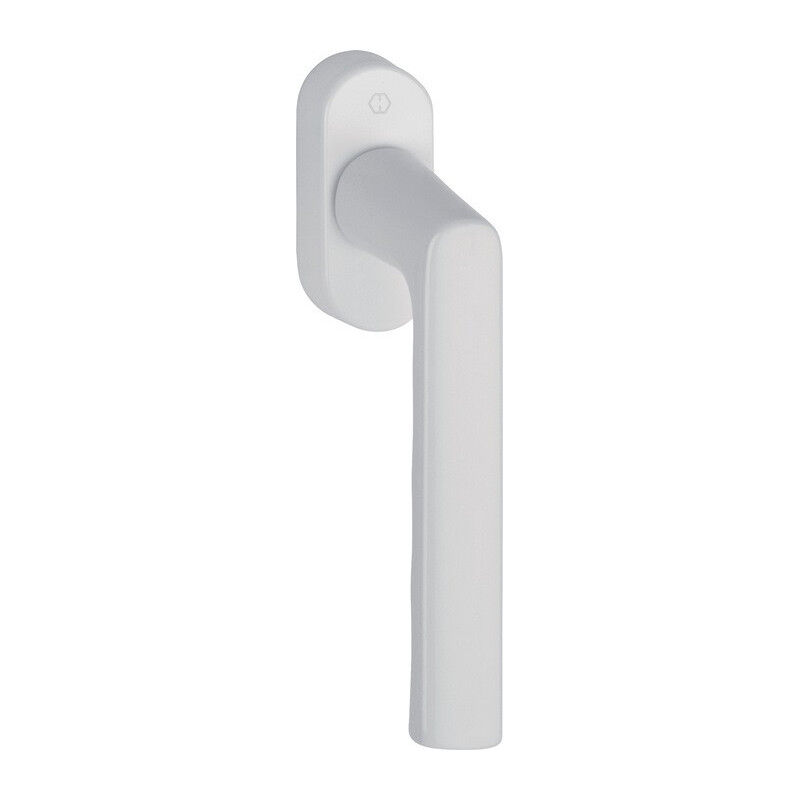 foto del prodotto hoppe maniglia per finestra hamburg 0700l u26 alu.f9016 bianco traffico 32 42mm stand.