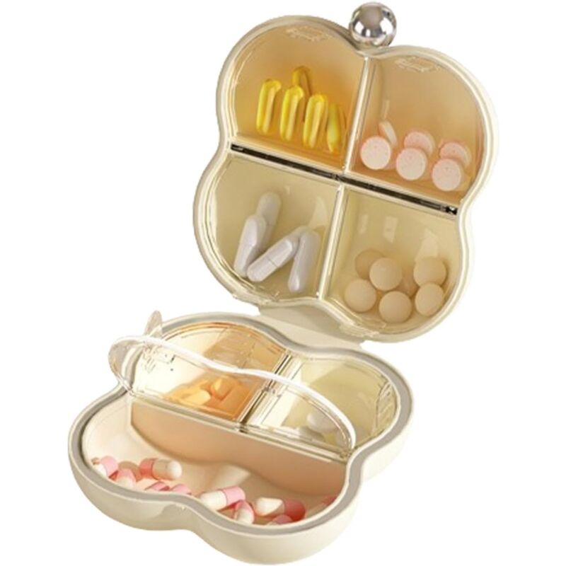 foto del prodotto scatola porta medicinali dispenser settimanale per pillole da viaggio scatola portatile per integratori medicinali per pillole