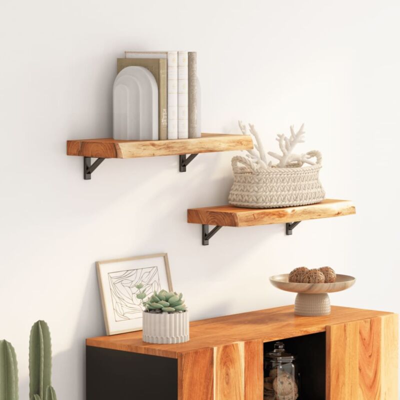 foto del prodotto mensola a muro 50x30x3,8cm rettangolare legno acacia bordi vivi vidaxl