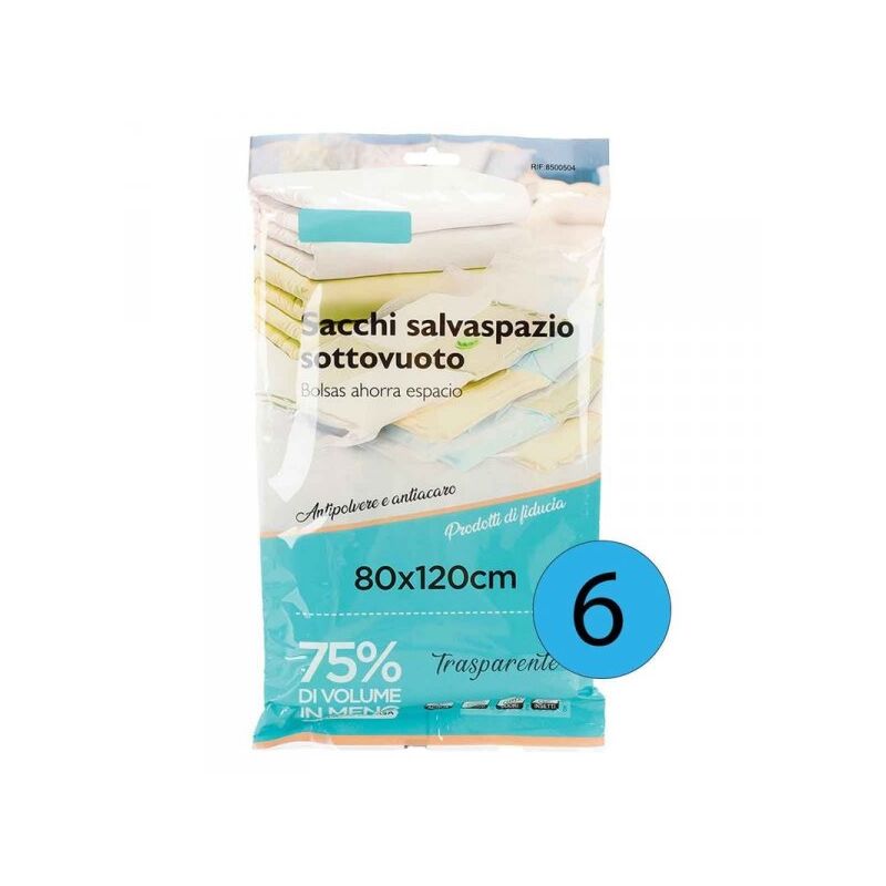 foto del prodotto a2zworld 6 pezzi sacchetti buste sottovuoto vestiti trasparente 80x120cm
