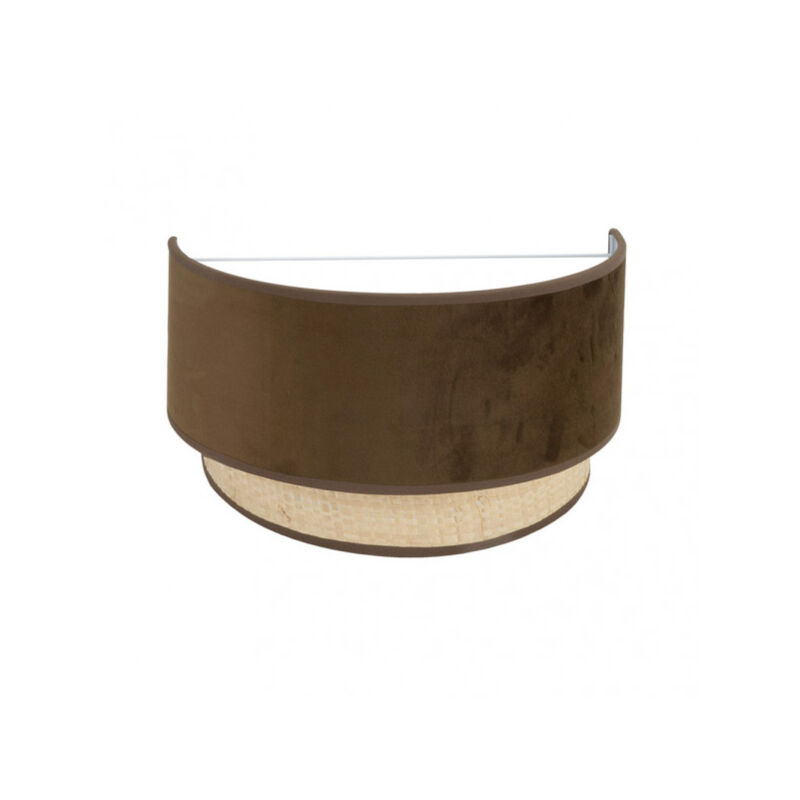 foto del prodotto lampada da parete reyes 1xe27 naturale marrone 17x30x16 cm