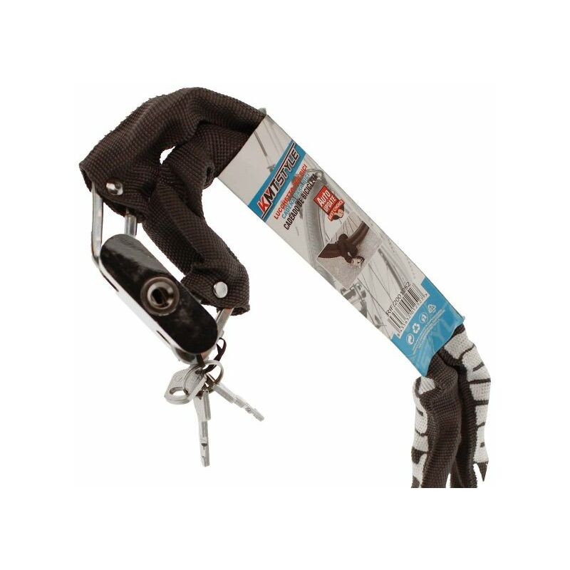 foto del prodotto catena antifurto moto con 3 chiavi 5x1000mm lucchetto per bicicletta cancello