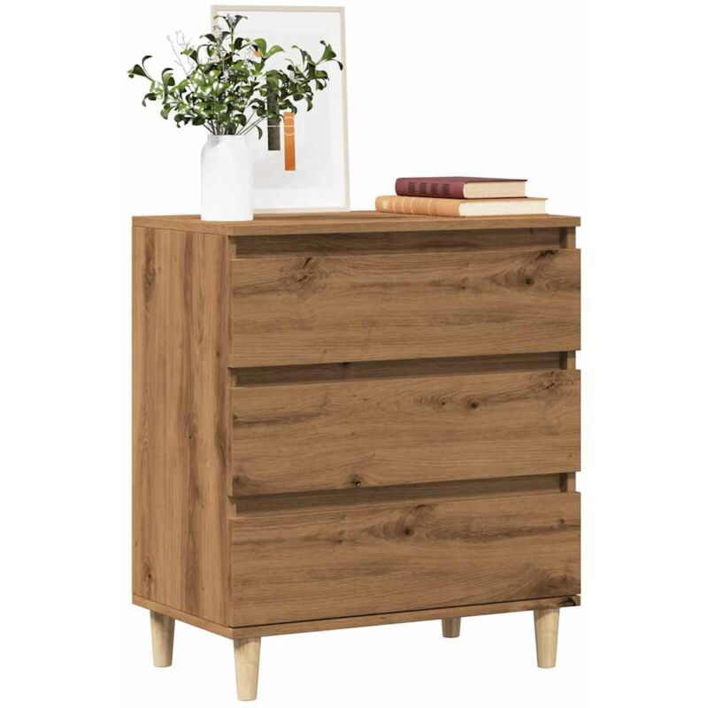 foto del prodotto vidaxl credenza rovere artigianale 60x35x70 cm in legno multistrato