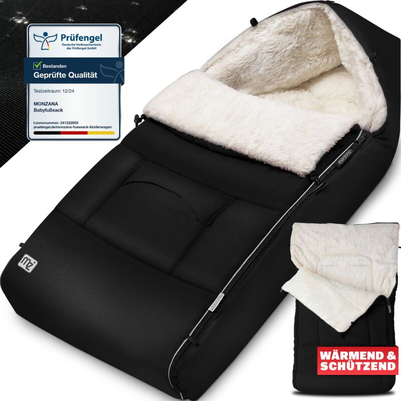 foto del prodotto monzana sacco termico bimbo universale passeggino beb copertina nanna seggiolino auto ovetto nero
