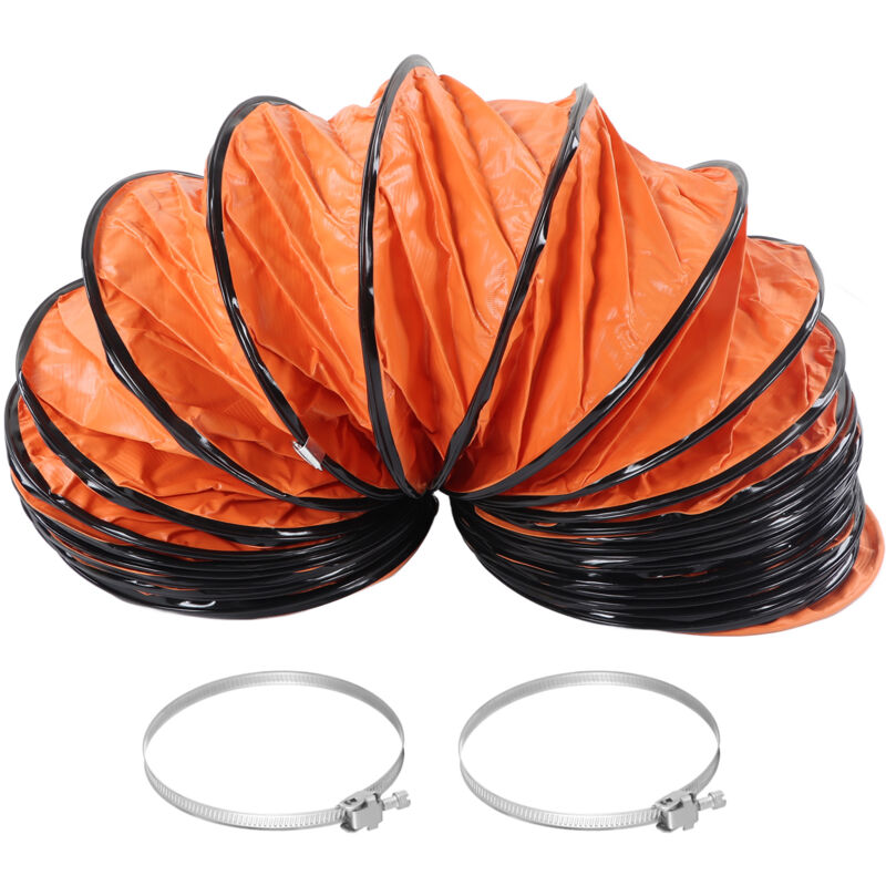 foto del prodotto tubo in pvc 32ft 10m di lunghezza tubo per aria calda tubo di ventilazione tubi di ventilazione flessibili forte materiale in vinile 12 pollici 300mm