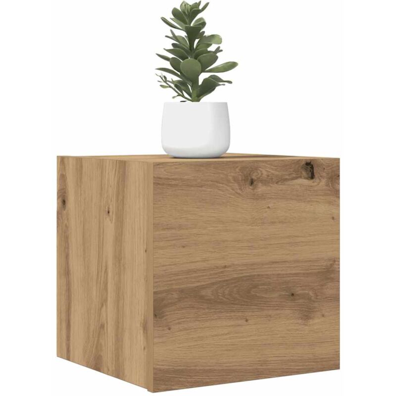 foto del prodotto vidaxl armadietti tv montati a parete 2pz artigianale 30,5x30x30 cm