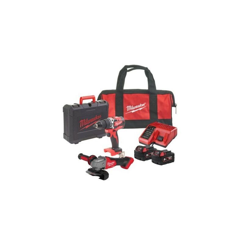 foto del prodotto kit m18 trapano a percussione smerigliatrice angolare milwaukee 4933479229