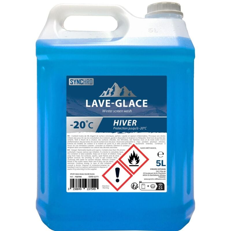 foto del prodotto liquido lavavetri estate inverno 20 gradi senza metanolo 5l