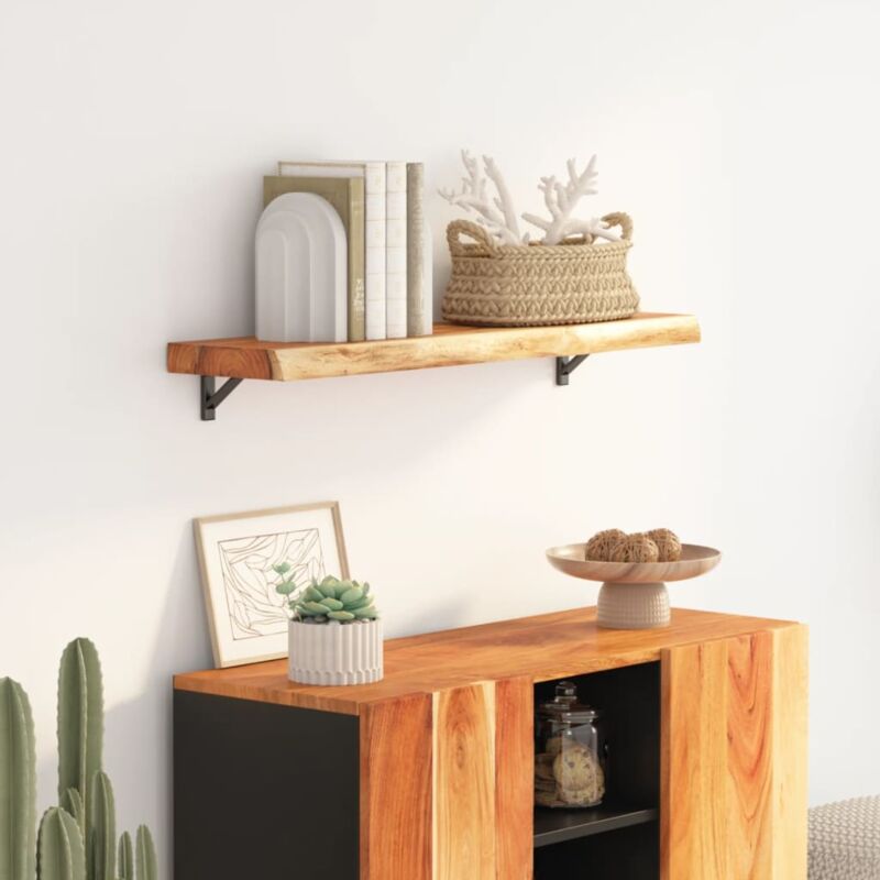 foto del prodotto mensola a muro 80x30x3,8cm rettangolare legno acacia bordi vivi vidaxl