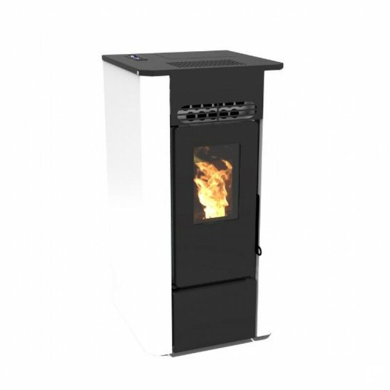 foto del prodotto stufa a pellet ventilata bianca dalia da 8,10 kw