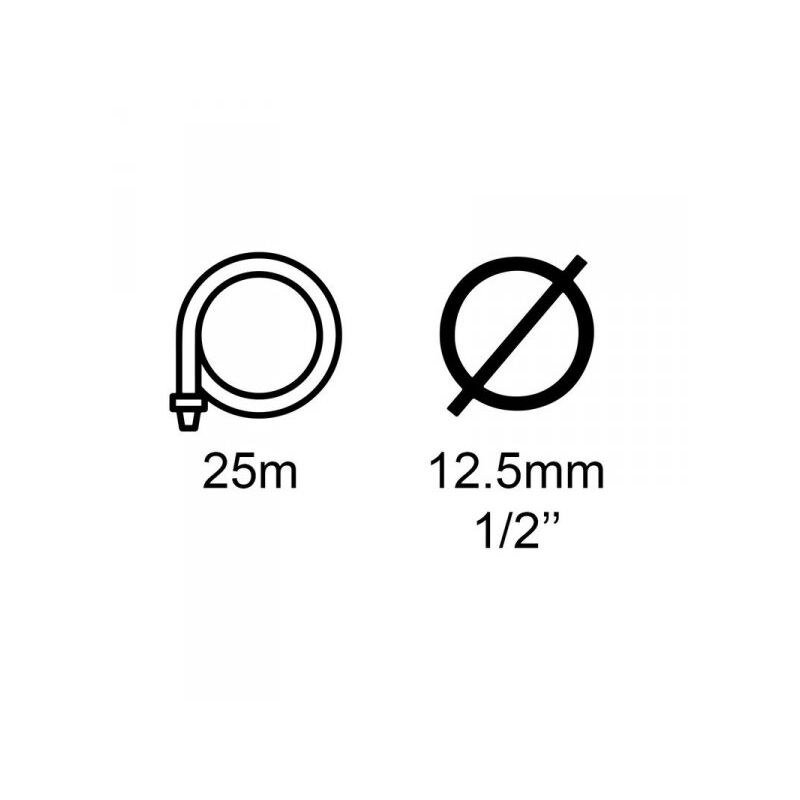 foto del prodotto a2zworld tubo irrigazione retinato 3 strati nero verde 1 2 12,5mm 25 metri tubo flessibile da giardino