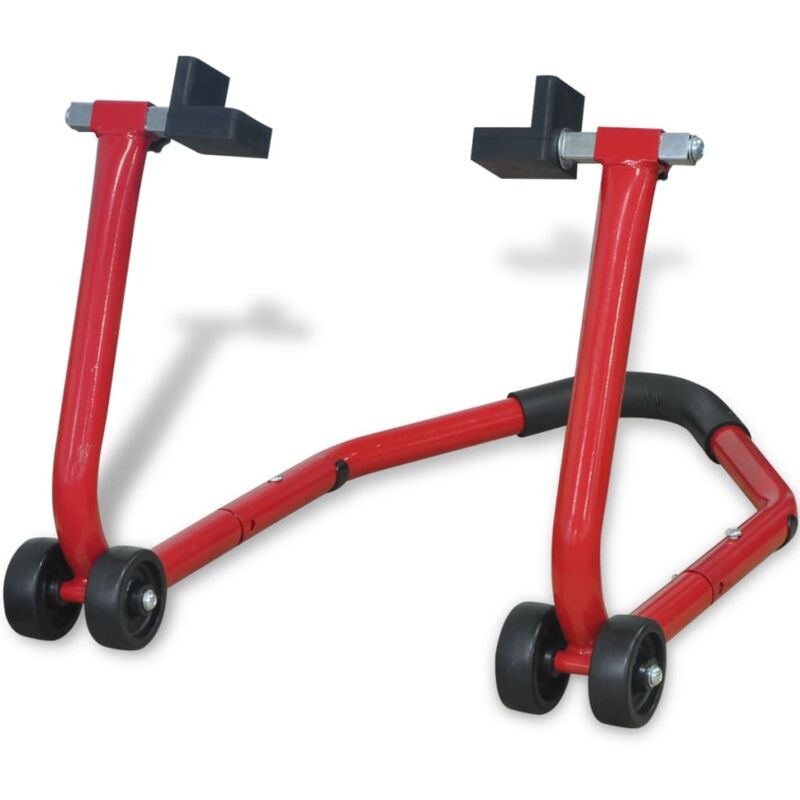 foto del prodotto vidaxl cavalletto posteriore paddock per moto rosso