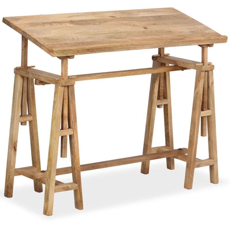 foto del prodotto vidaxl tavolo da disegno in legno massello di mango 116x50x76 cm