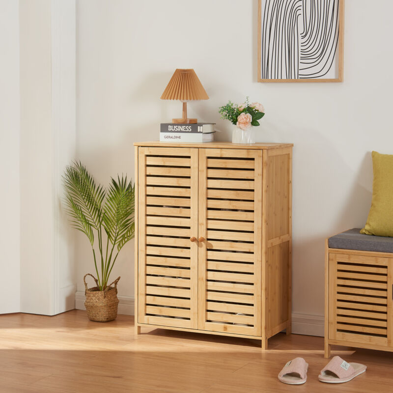 foto del prodotto armadietto scarpiera klamp 87,5 x 66 x 33 cm bamb naturale en.casa 