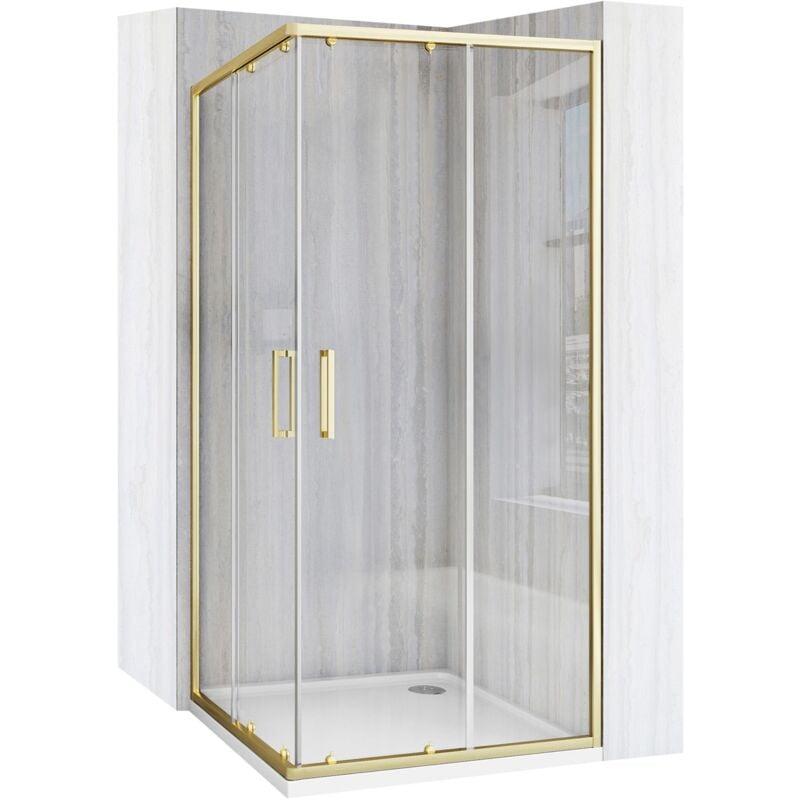 foto del prodotto cabina doccia rea city 80x80 gold brush