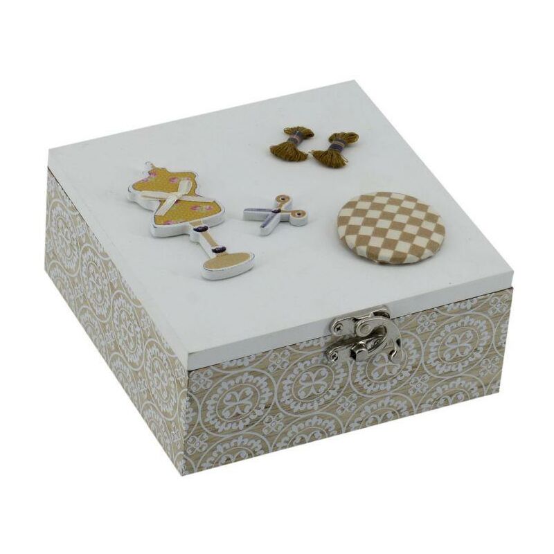 foto del prodotto scatola legno rosina naturale quadro cm15x15h7,5