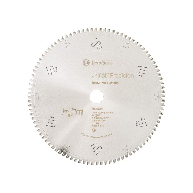 immagine 0 del prodotto lama circolare bosch top precision best for multi material, 305 x 30 x 2,3 mm, 96