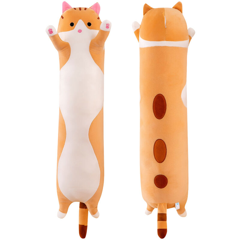 foto del prodotto sinbinta lungo cuscino peluche giocattolo animale ripieno, carino peluche morbido abbraccio cuscino kawaii regalo, peluche per gatti per ragazza