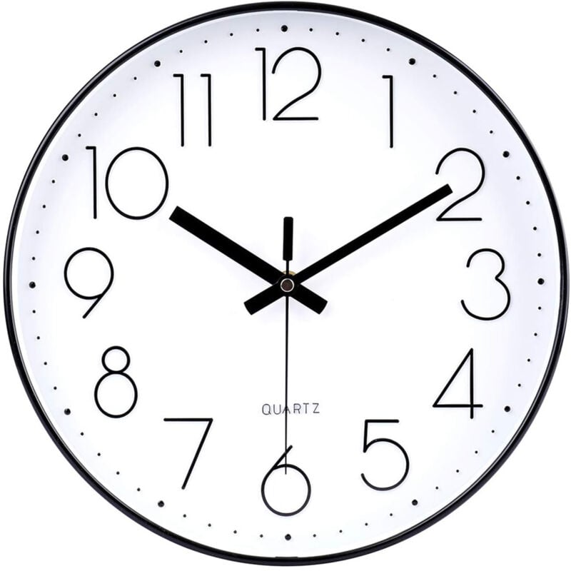 foto del prodotto sinbinta 30cm orologio da parete silenzioso, movimento al quarzo, orologio da parete circolare facile lettura, per soggiorno, camera da letto,