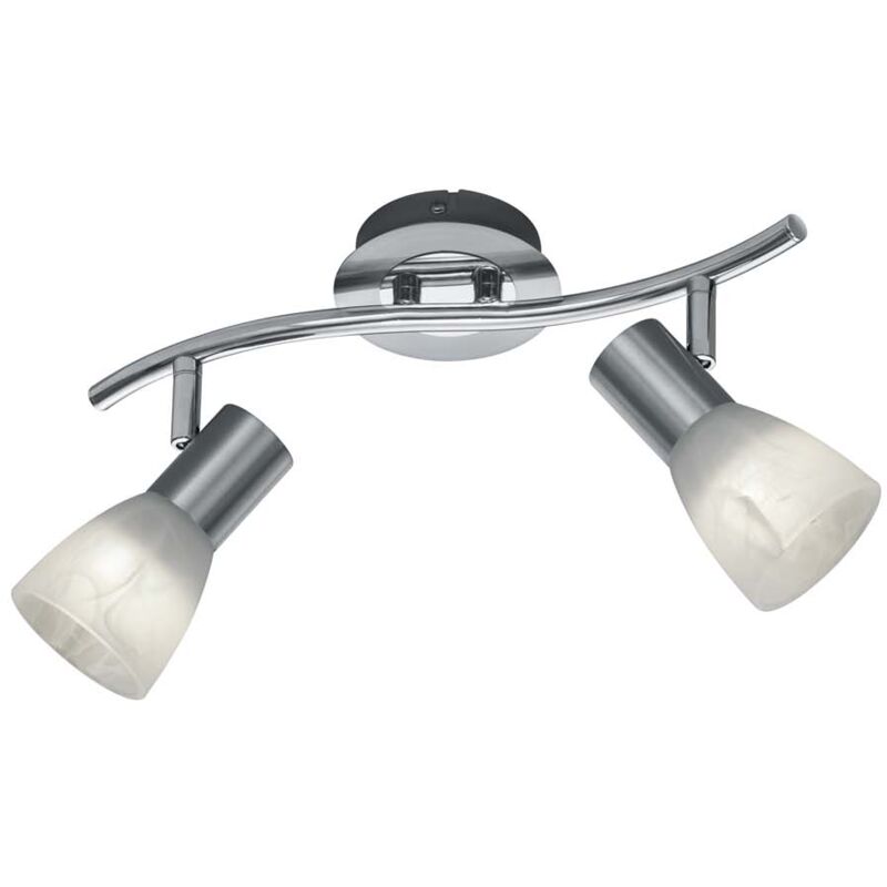 foto del prodotto frankystar levisto barra led 2 spots orient. acciaio vt.alab. l.33