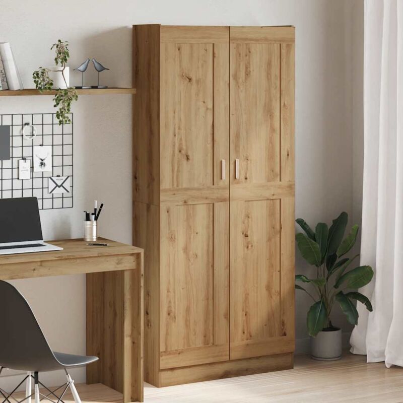 foto del prodotto credenza alta rovere artigianale 82,5x30,5x185 cm in truciolato vidaxl