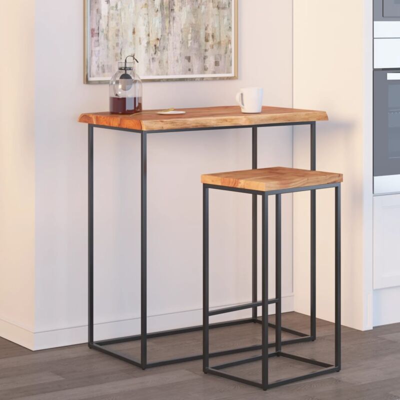 foto del prodotto piano tavolo 60x60x2,5 cm quadrato massello acacia bordi vivi vidaxl