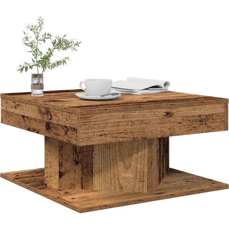 foto del prodotto tavolino da salotto legno antico 55x55x30 cm legno multistrato vidaxl