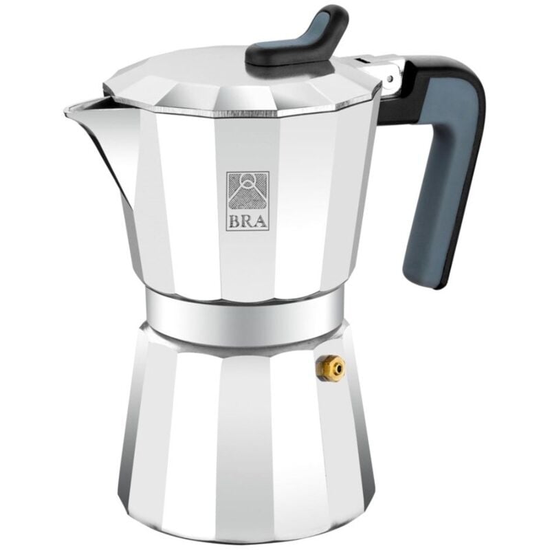 foto del prodotto bra de luxe 2 caffettiera moka moka bollilattes aluminium, black, stainless steel 