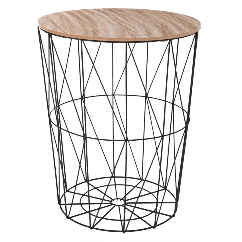 foto del prodotto well home tavolino nero kumi 47x57cm