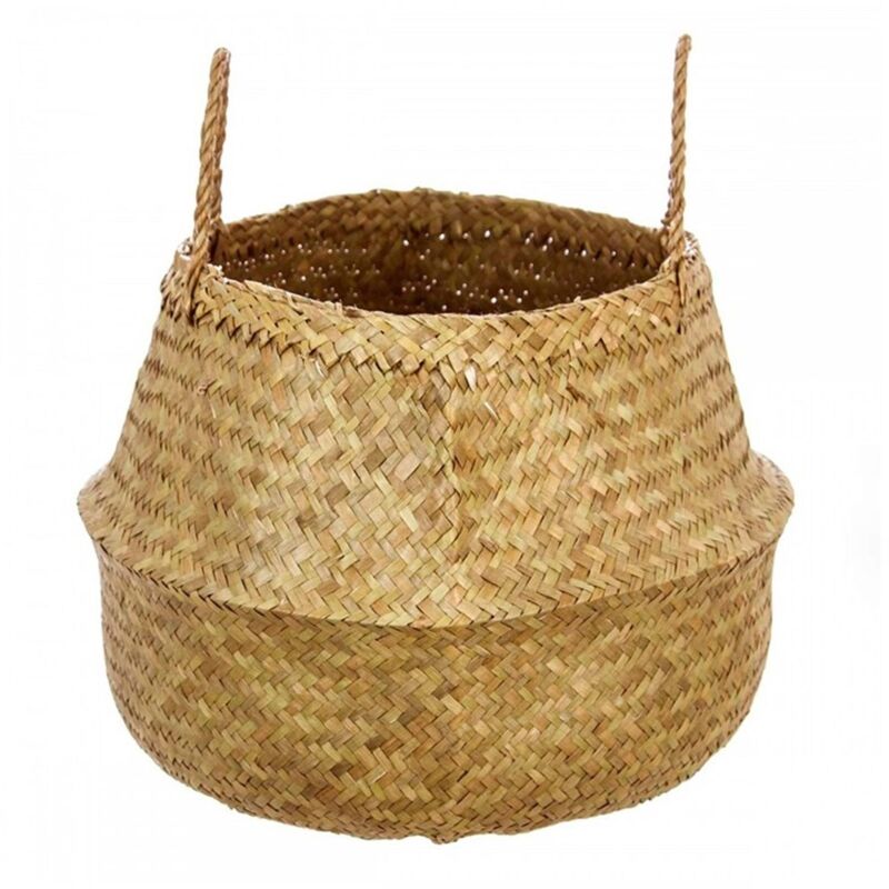 foto del prodotto well home cesto pieghevole in canna naturale 43,5x29 cm
