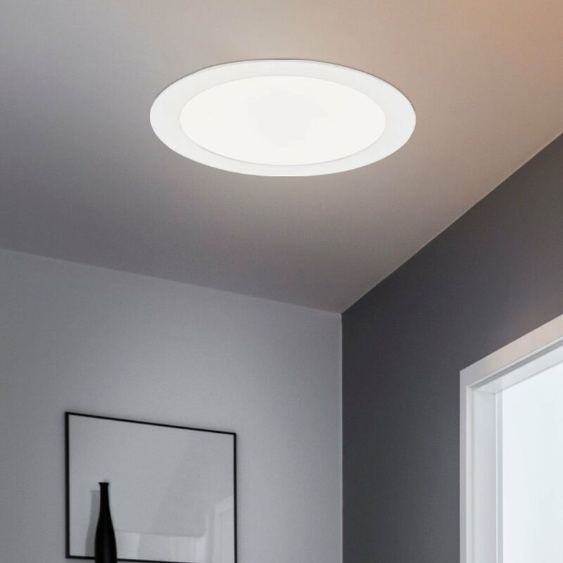 foto del prodotto faretto da incasso plafoniera plafoniera soggiorno luce sala da pranzo lampada corridoio, bianco opale, 1x led 18w 1200lm 3000k, pxh 22,5x2,5 cm