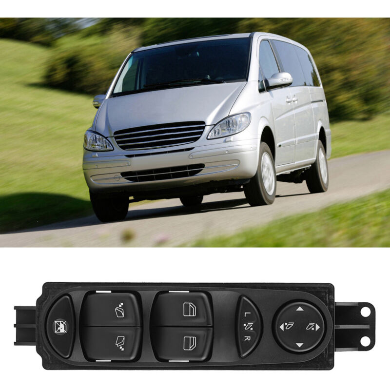 foto del prodotto sjlerst pulsante di controllo del pannello di controllo elettrico dell interruttore del finestrino dell auto per mercedes benz viano vito w639