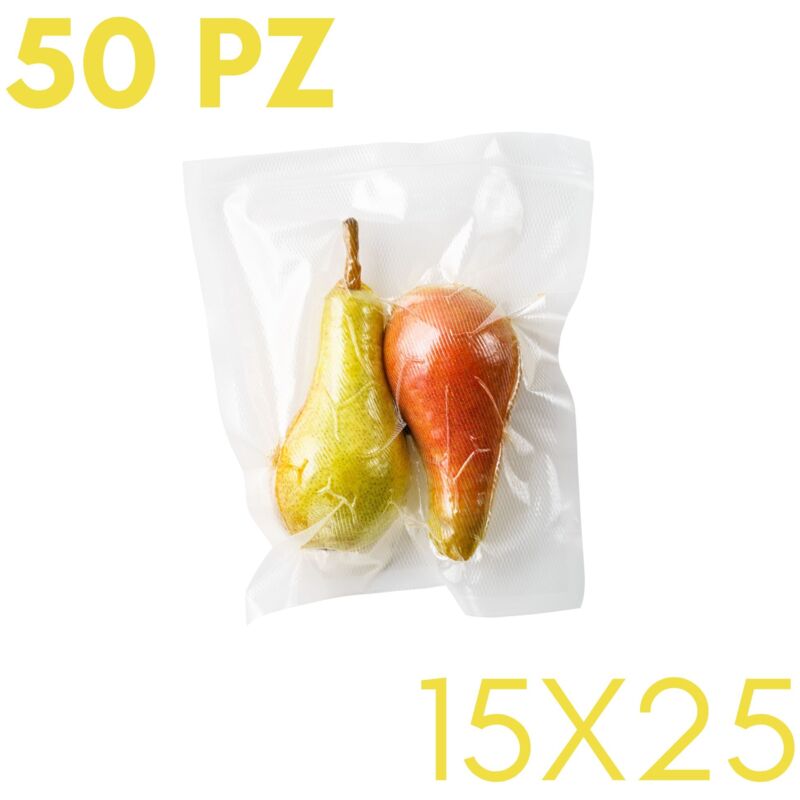 foto del prodotto maka sacchetti sottovuoto per alimenti, 25 50 pz, bpa free, per macchine sottovuoto, varie misure per conservazione e cottura sottovuoto