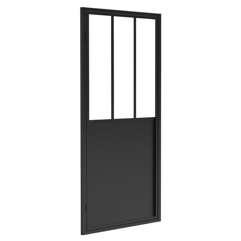 foto del prodotto porta per doccia girevole 80 x 195 cm nero opaco stile atelier urbanik