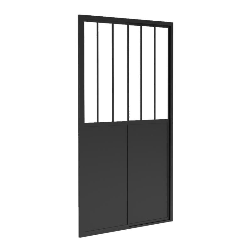 foto del prodotto porta per doccia scorrevole 120 x 195 cm nero opaco stile atelier urbanik