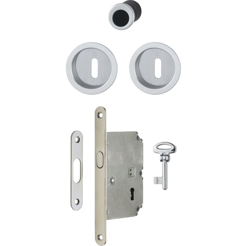 foto del prodotto 3947902 porta scorrevole conchiglia set 4920 con castello, rosetta tonda bb, chromsat hoppe