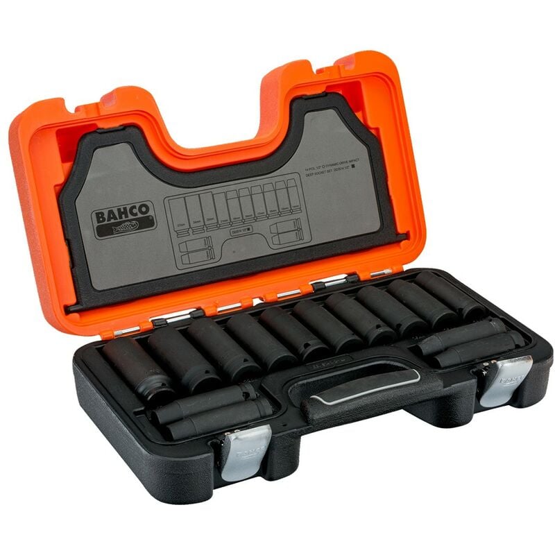 immagine 0 del prodotto bahco set di 14 bussole a macchina attacco quadro 1 2 dd s14