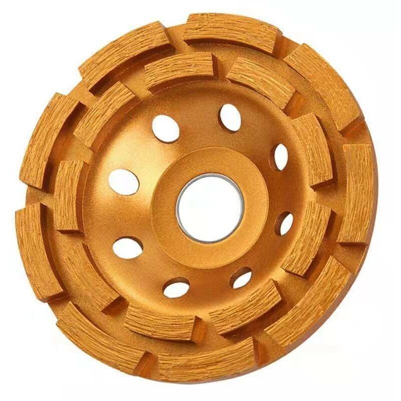 foto del prodotto fortuneville disco abrasivo diamantato da 115 mm x 22,2 mm, 4,5 pollici, doppia fila, smerigliatrice angolare per calcestruzzo, granito, pietra,