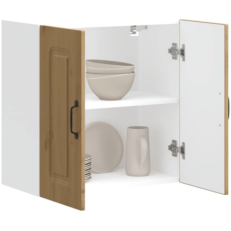 foto del prodotto pensile da cucina kalmar rovere artigianale legno multistrato vidaxl