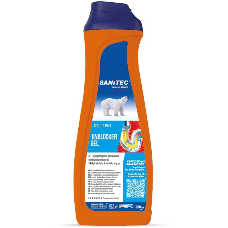 foto del prodotto italchimica sanitec disgorgante gel, per scarichi ostruiti, 1000 ml