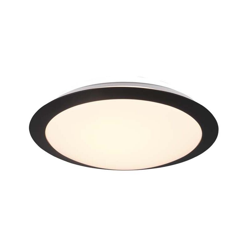 foto del prodotto frankystar umberto h2o plafoniera led bordo nero ip44 d. 29cm