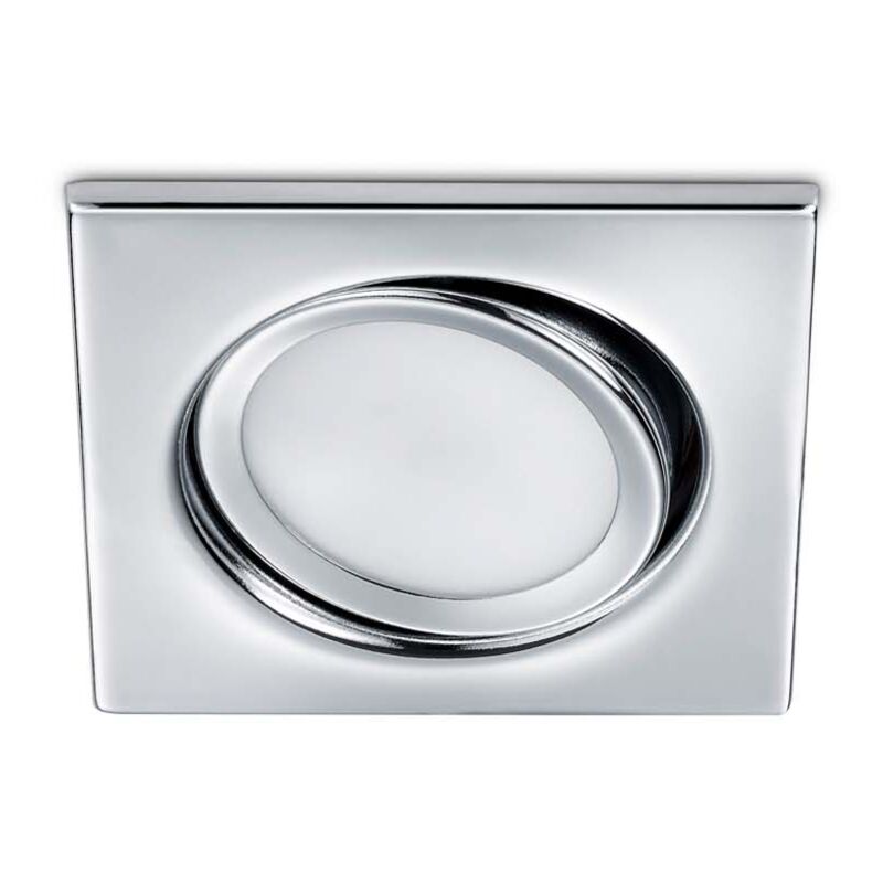 foto del prodotto frankystar rila faretto da incasso led quadrato orientabile cromato 8cmx8cm