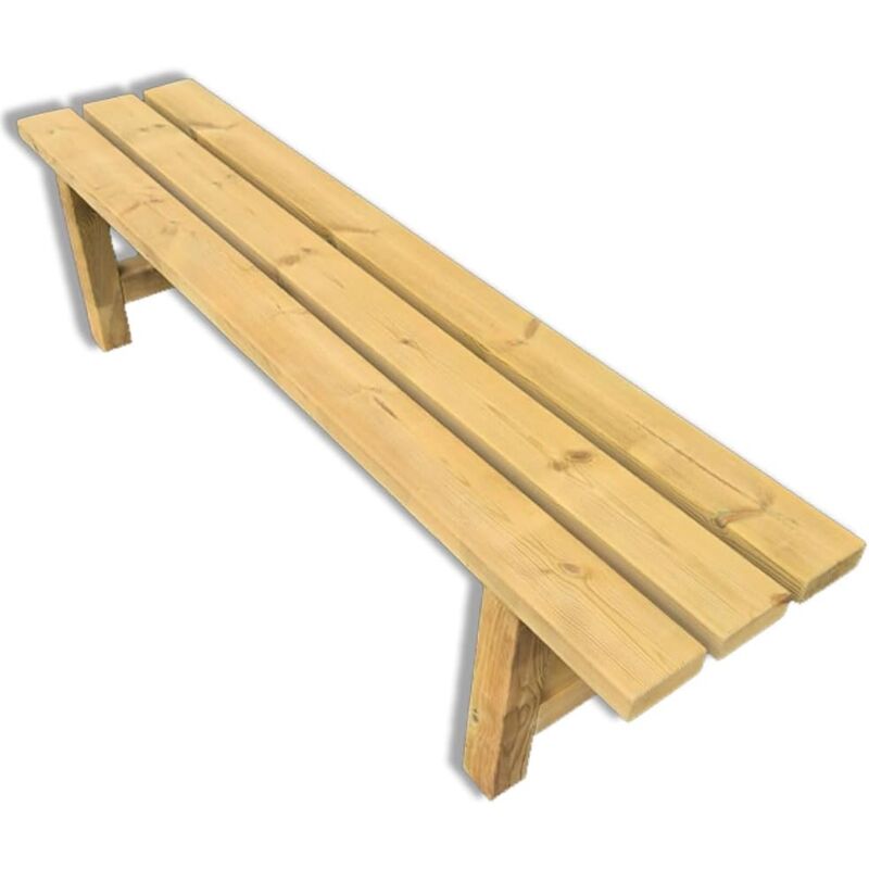 foto del prodotto panchina da giardino in legno country, 180x40x46h cm